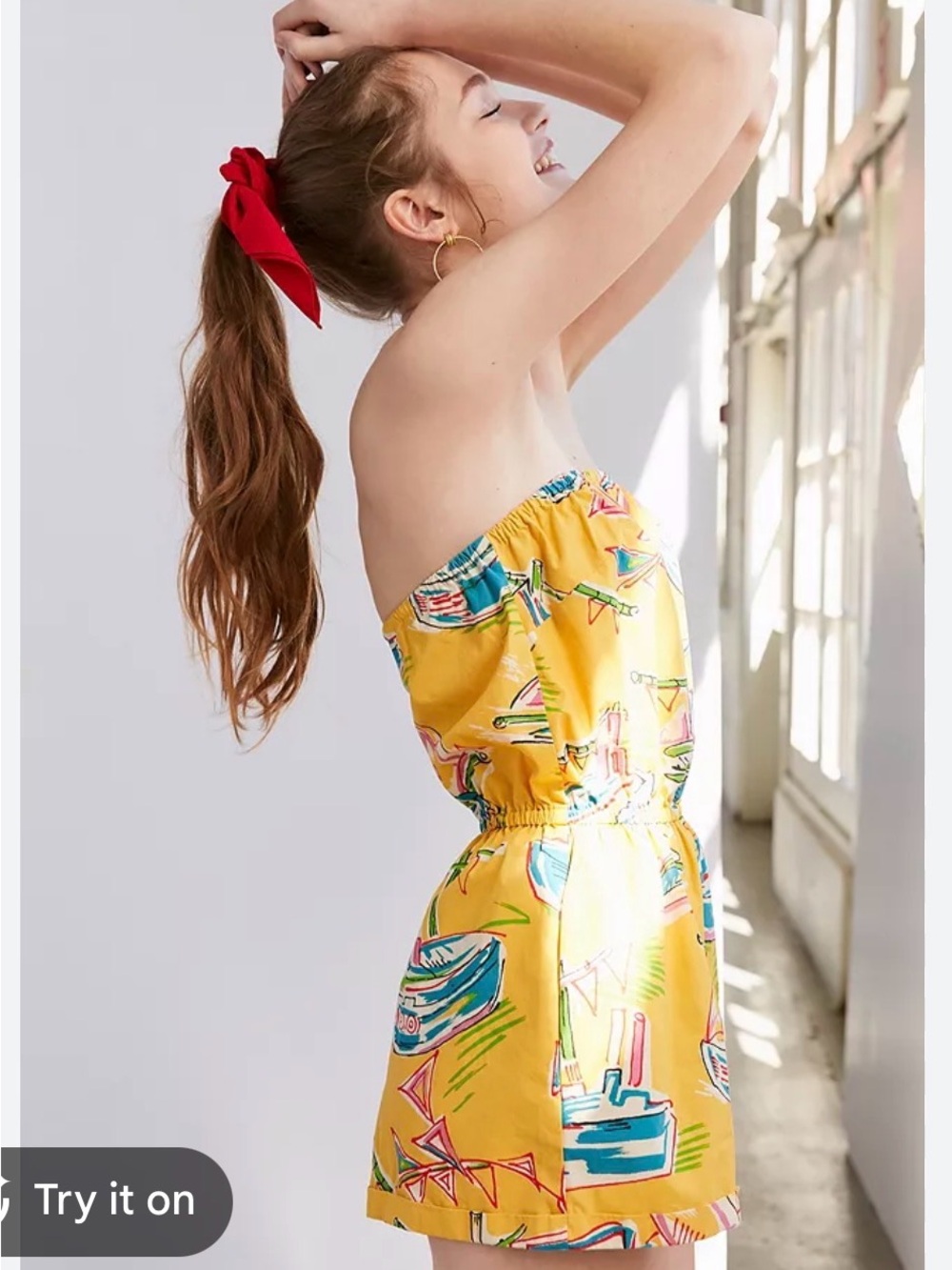 Kimchi blue palm beach strapless romper - Picture 4 of 4